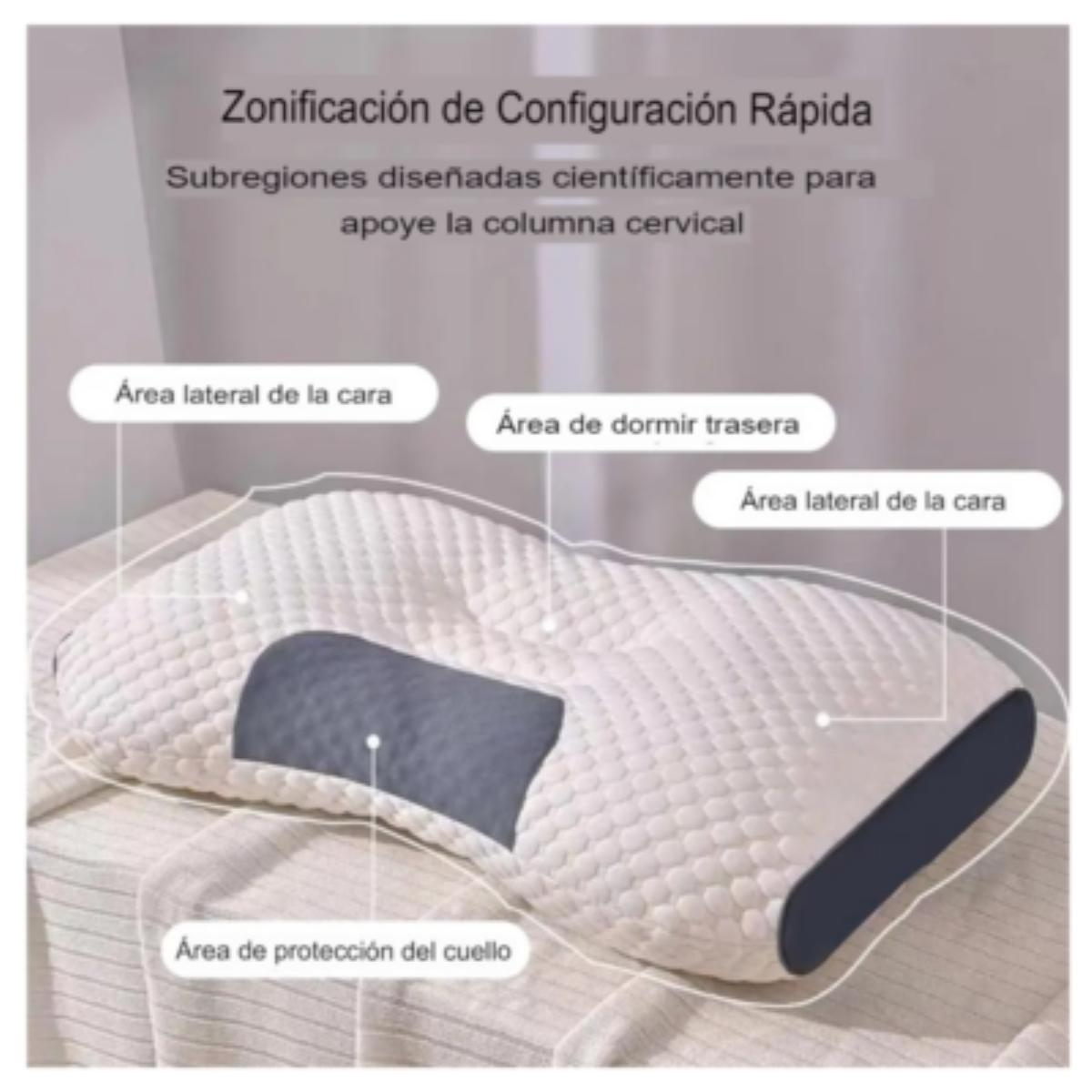 Almohada cervical ajustable ancha