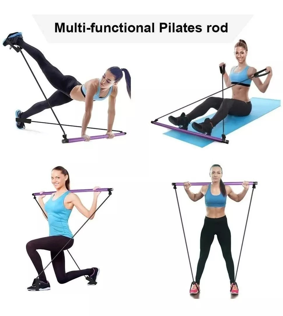 Barra de pilates con resistencia